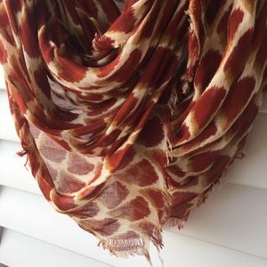 Rust/Gold Giraffe Print Scarf